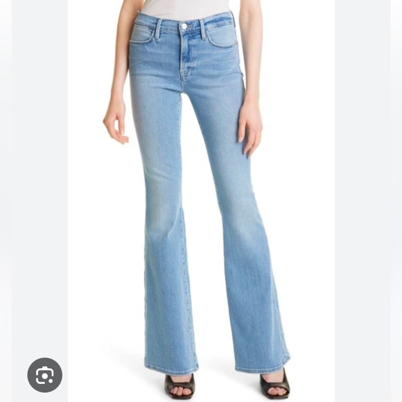NWT FRAME Denim Le High Waist Flare Jeans Tropic 29 - Picture 1 of 7